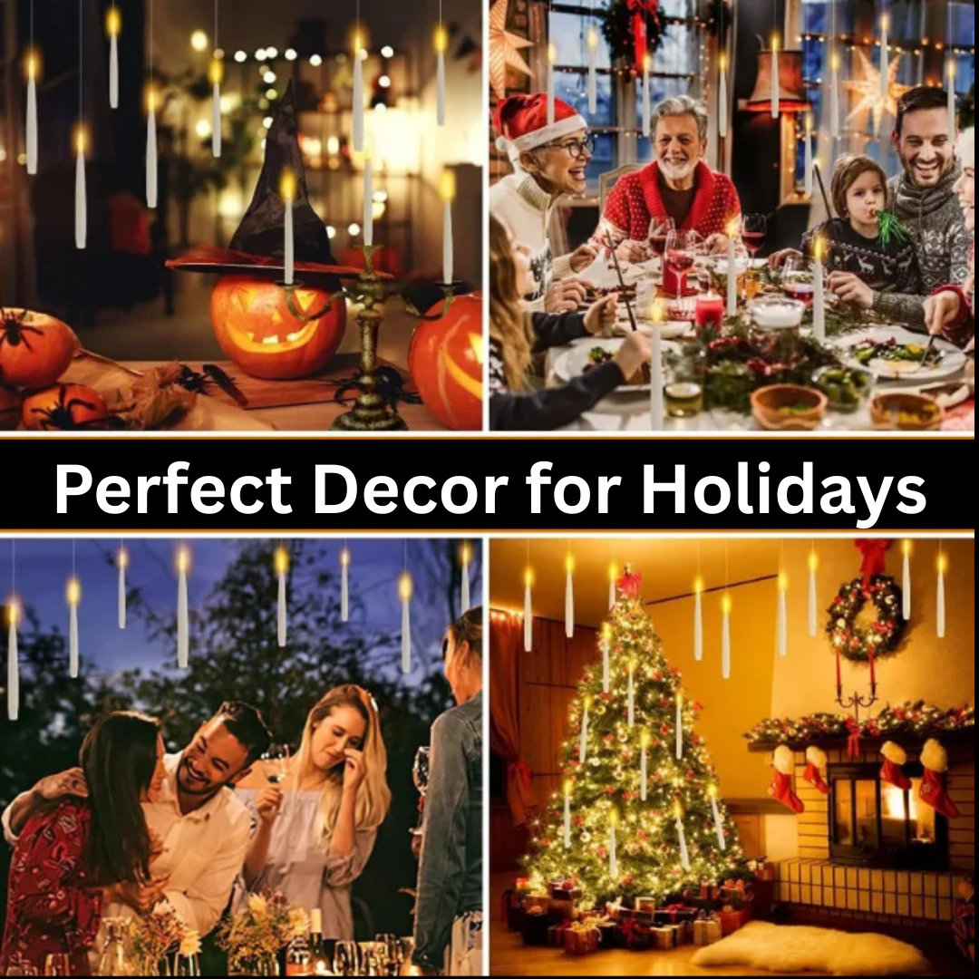 GlowFlo - Floating LED Candles With Magic Wand