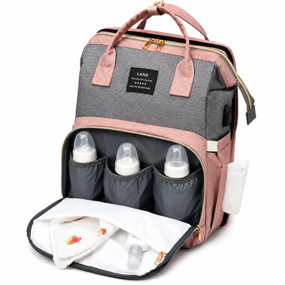 MomEase™ Travel Bag - The Diaper Bag That Turns Into a Baby Bed in Seconds