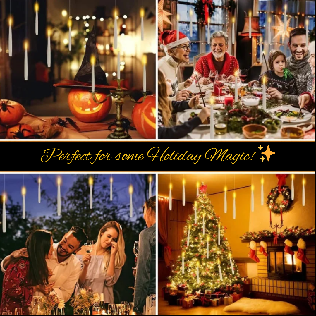 GlowFlo - Floating LED Candles With Magic Wand