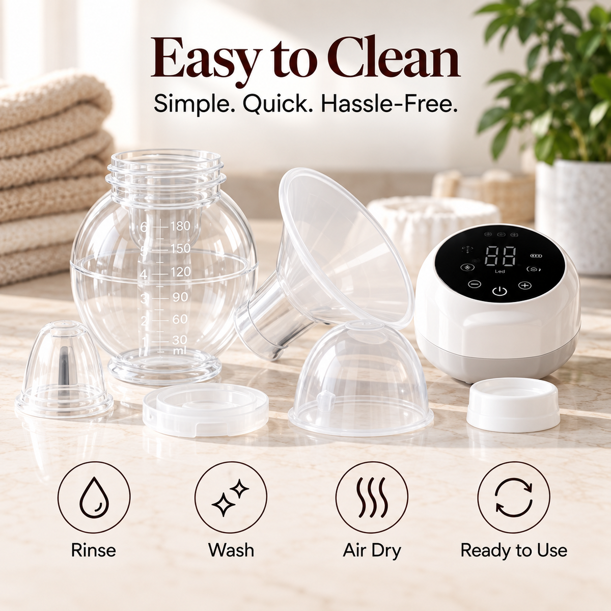 MomEase™ FreedomPump — Wearable Hands-Free Breast Pump